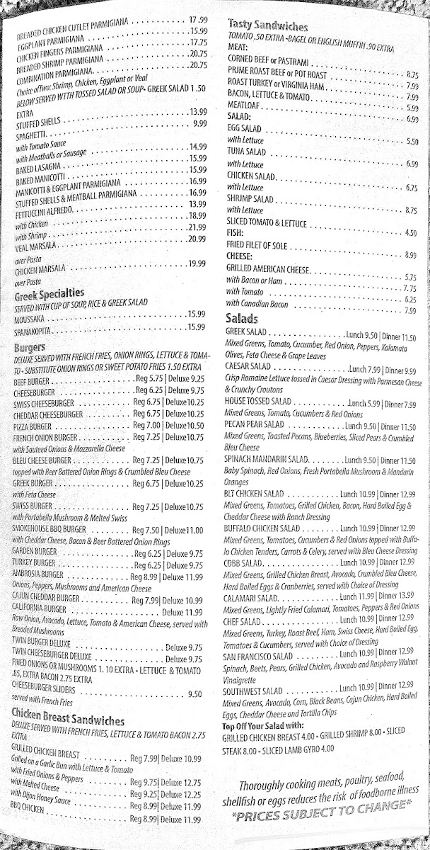 Ambrosia Diner Menu - Image 4